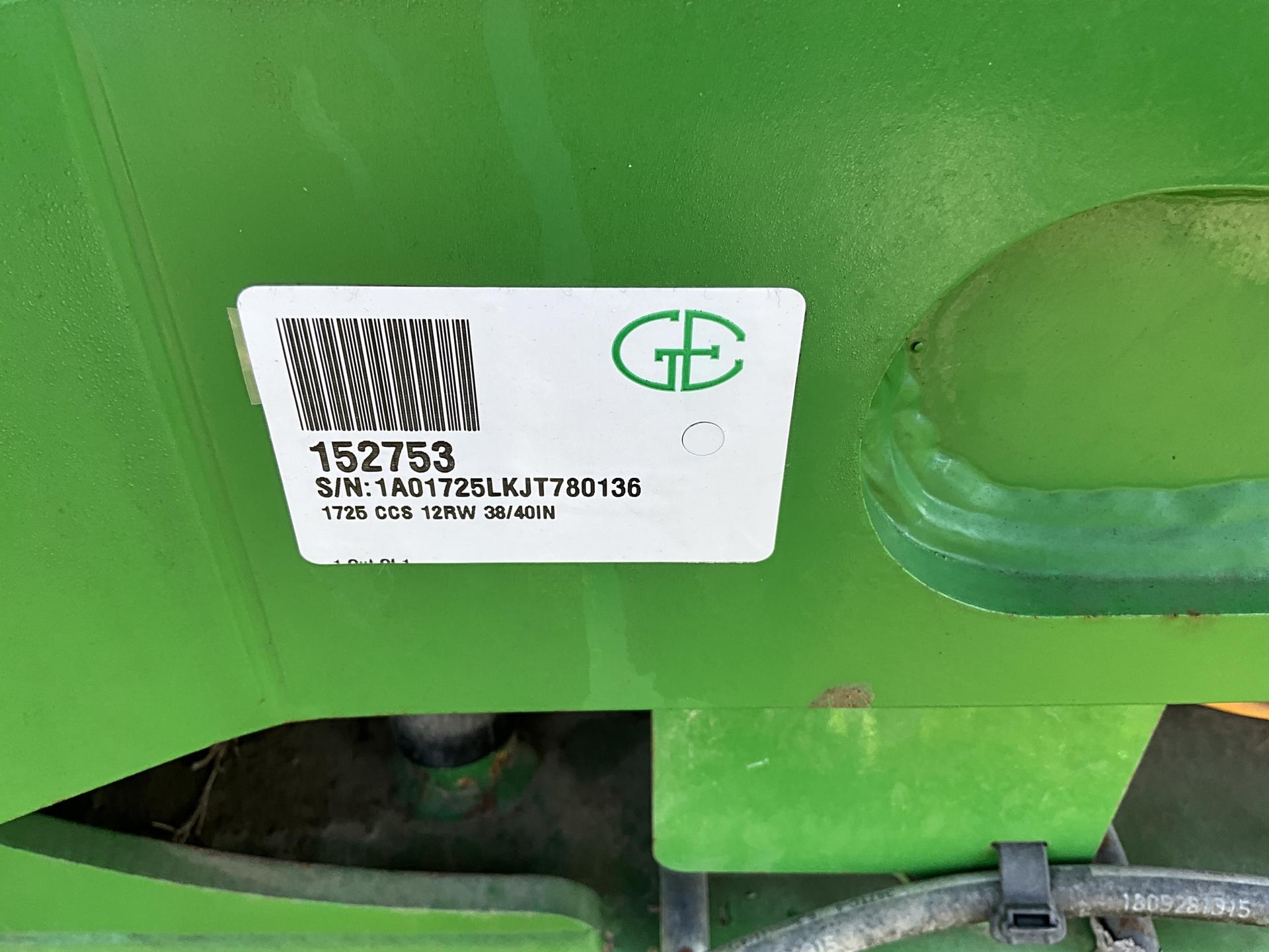 2019 John Deere 1725 CCS 25 rows 19″ Image