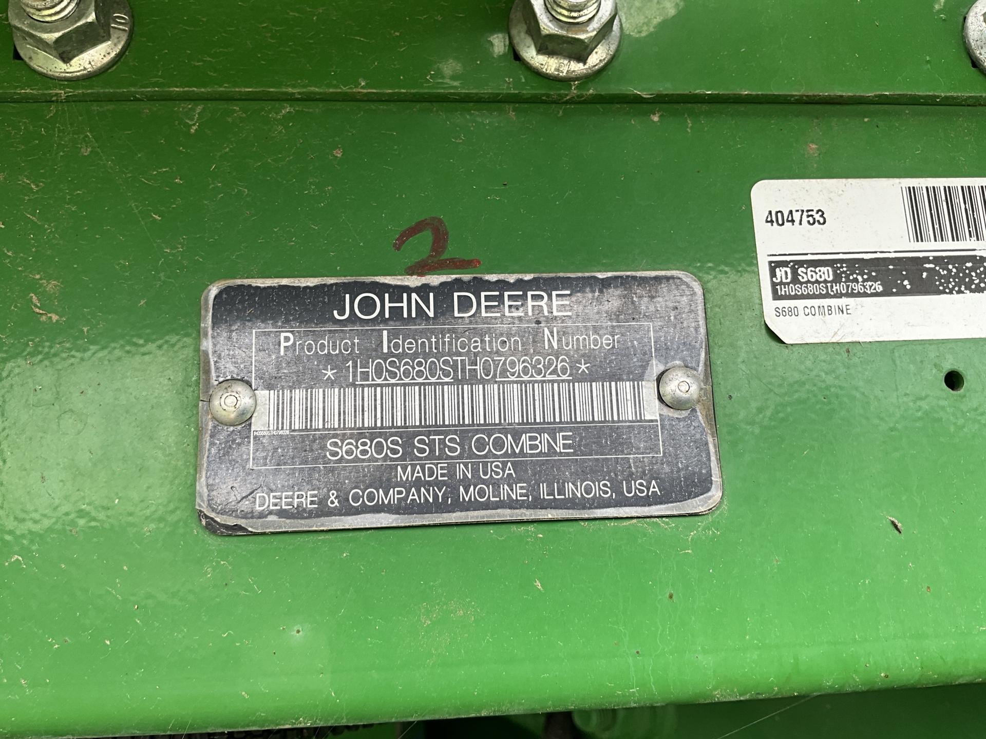 2017 John Deere S680
