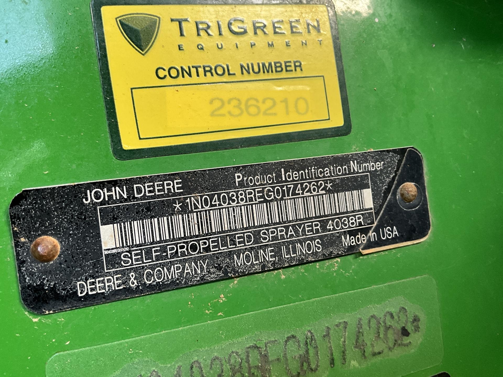 2017 John Deere R4038