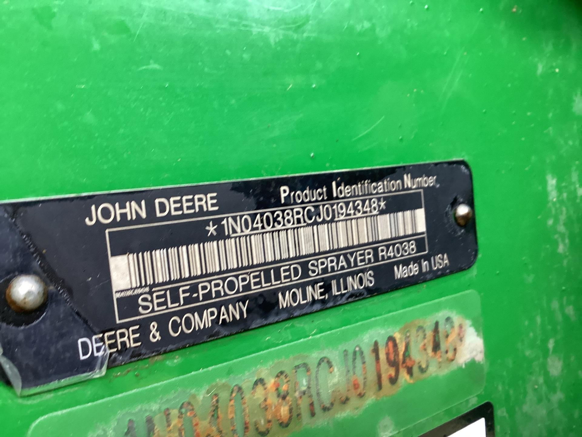 2019 John Deere R4038