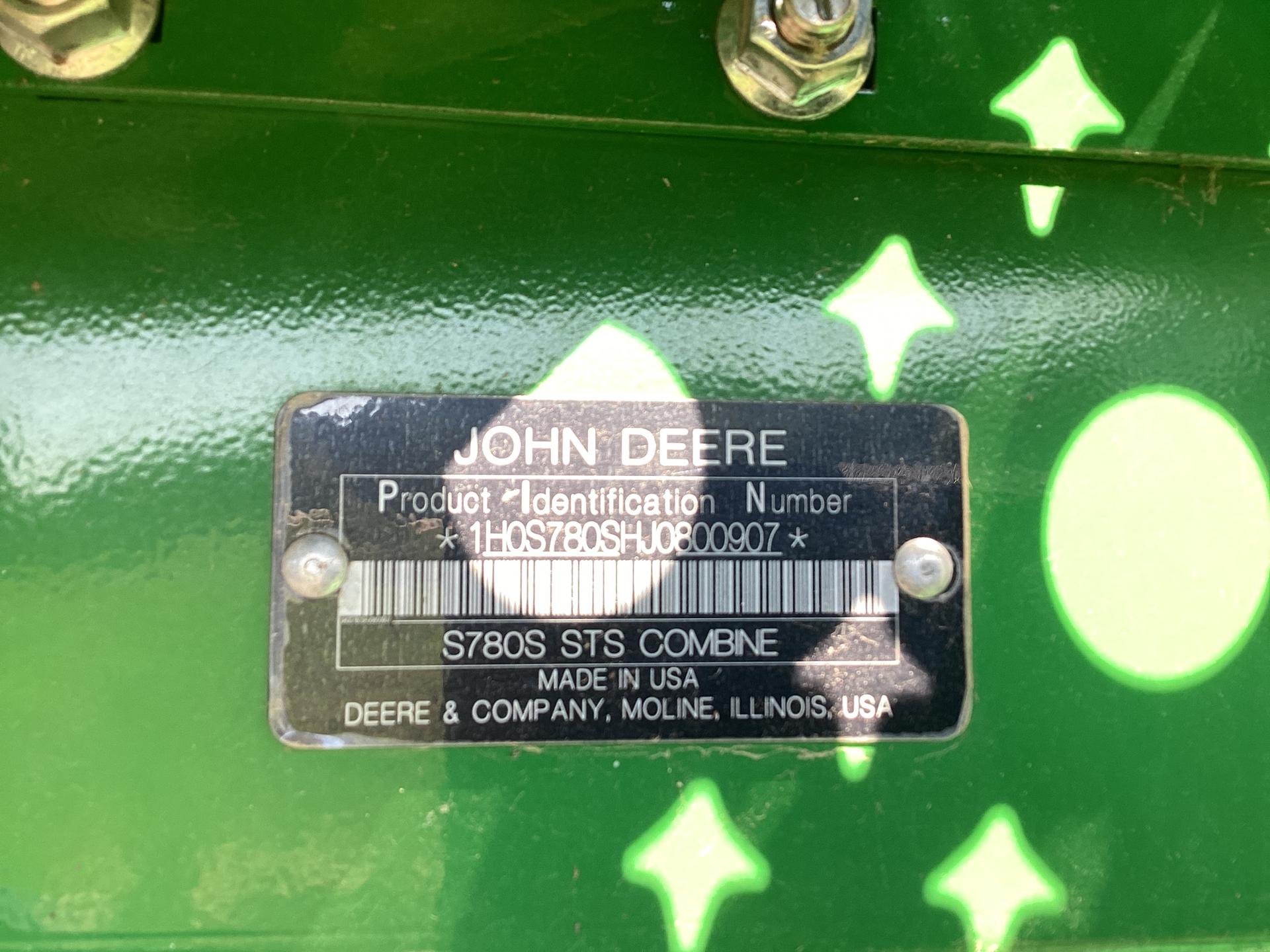2018 John Deere S780