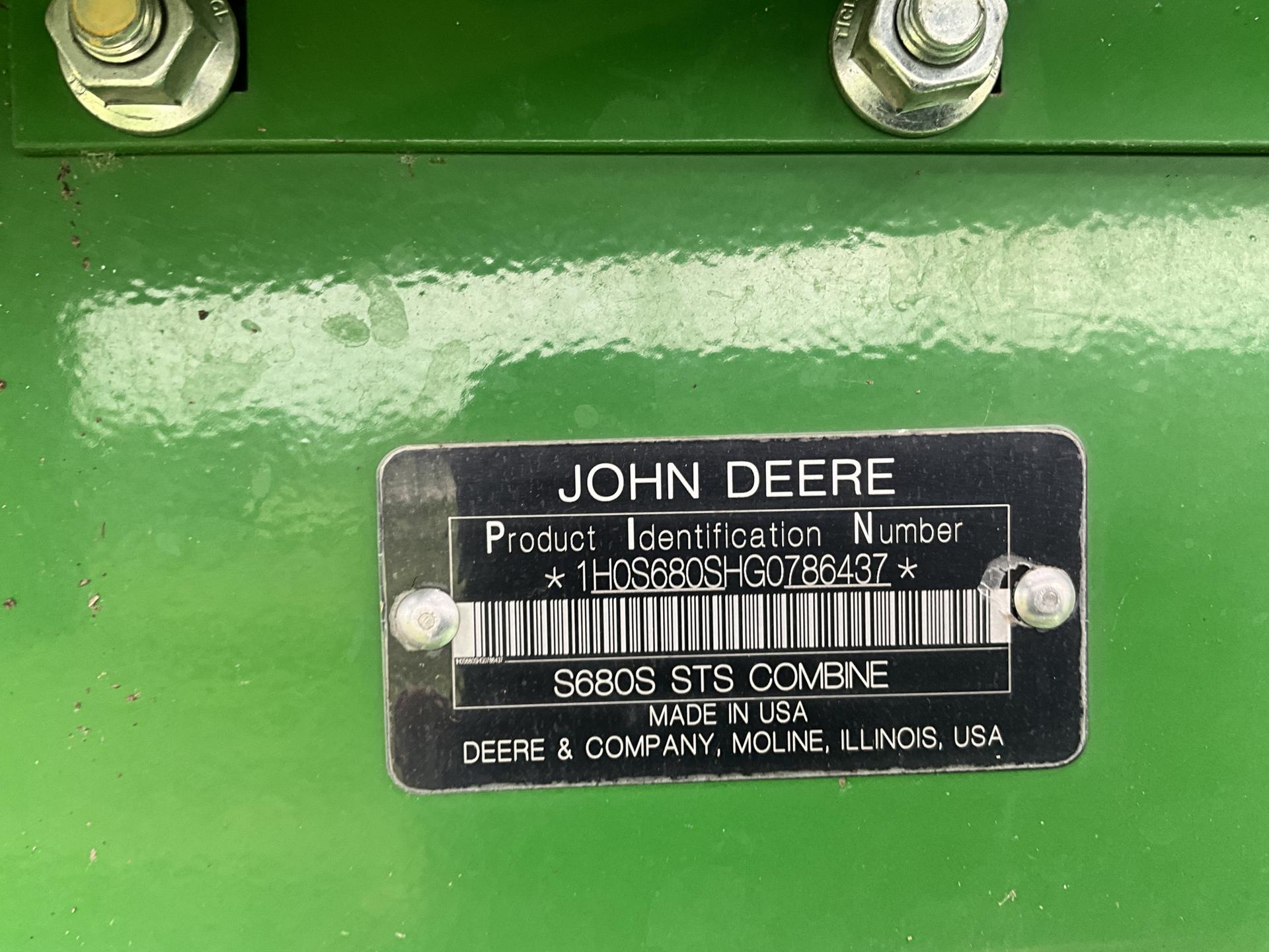 2016 John Deere S680