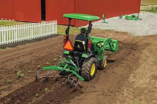 john deere compact tractor gardening
